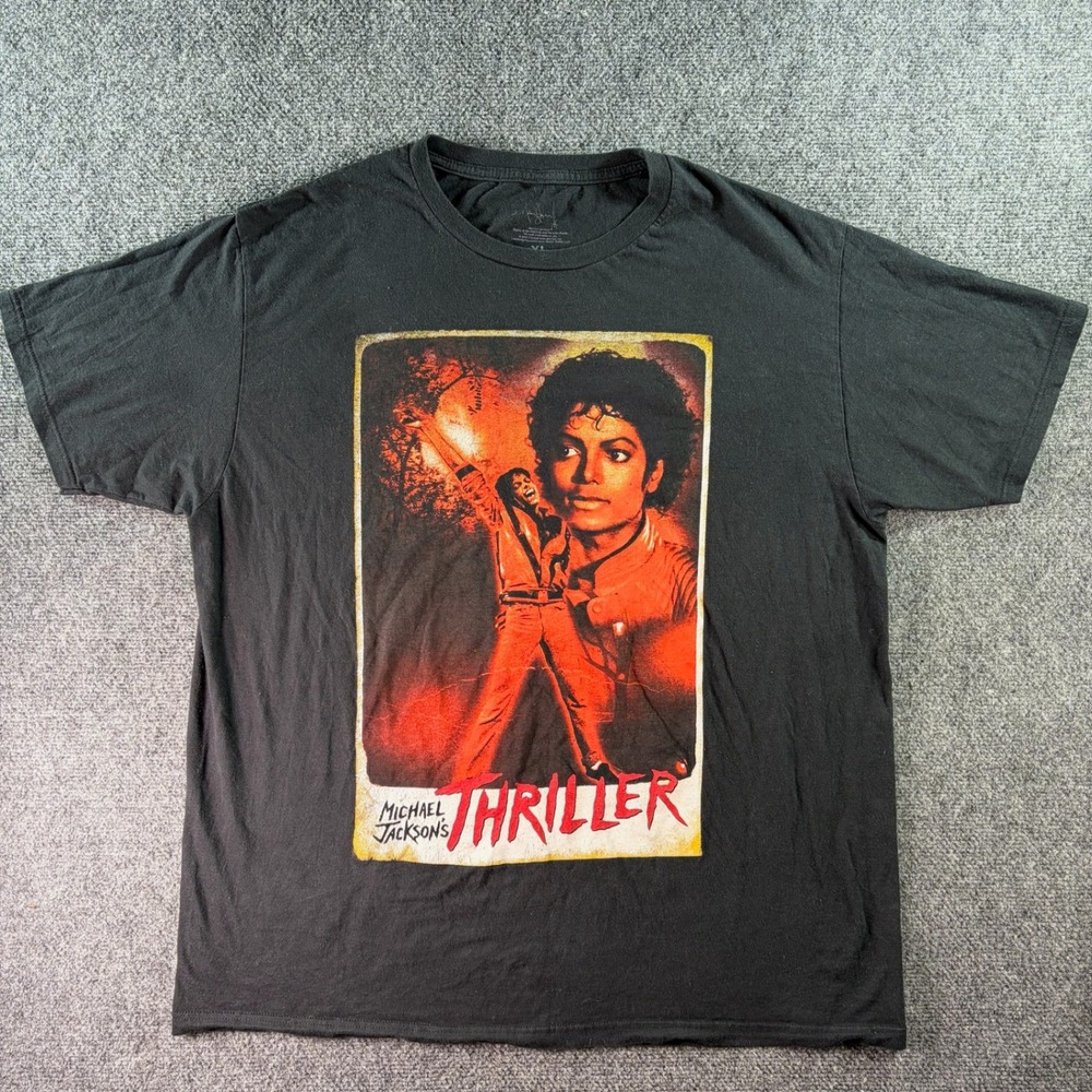 Michael Jackson Thriller T-Shirt Mens XL Black Graphic Tee 2018 Music Merch